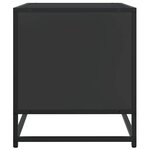 vidaXL Meuble TV noir 61x40x46 cm bois d'ingénierie et métal