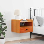 vidaXL Table de chevet avec tiroir Marron cire 38 x 36 x 29 5 cm