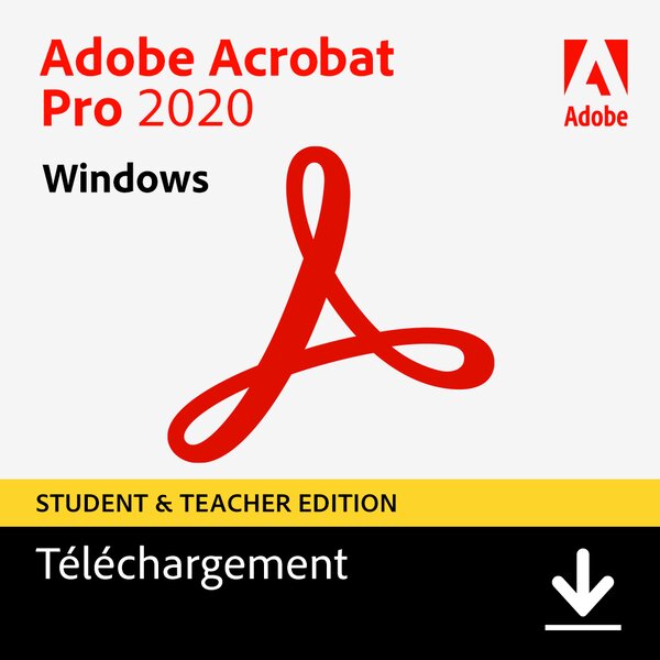 Adobe acrobat pro 2020 - education - licence perpétuelle - 2 mac - a télécharger