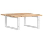 vidaXL Étagère de vasque murale acier et bois massif d'acacia