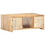 vidaXL Table basse 90x50x35 cm Bois solide de manguier