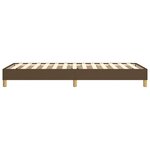 vidaXL Cadre de lit à ressorts marron foncé 90x190 cm tissu