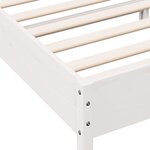 vidaXL Cadre de lit sans matelas blanc 90x200 cm bois de pin massif