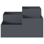 Jardinier vidaXL 100x100x48 cm Acier Anthracite