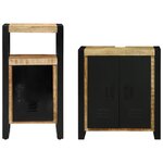 vidaXL Ensemble de mobilier de salle de bain avec étagère avec stockage avec porte 2 Pièces