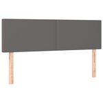 vidaXL Sommier à lattes de lit avec matelas et LED Gris 140x200 cm