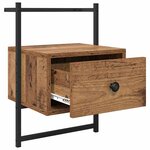 vidaXL Cabinet de chevet Bois ancien 35 x 30 x 51 cm Bois d'ingénierie