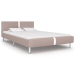 vidaXL Cadre de lit sans matelas cappuccino similicuir 140x200 cm