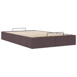 vidaXL Cadre de lit ottoman sans matelas marron foncé 120x190 cm tissu
