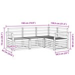 vidaXL Ensemble de canapés d'extérieur 4 pc Naturel Polyester