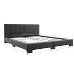 vidaXL Cadre de lit sans matelas en similicuir noir 200 x 160 cm
