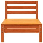 vidaXL Canapé de jardin 3 places cire marron bois de pin massif