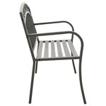 vidaXL Banc de jardin Gris 120 cm Acier