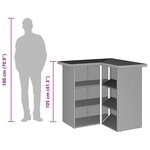 vidaXL Ensemble de bar de jardin avec coussins 5 Pièces marron poly rotin