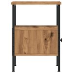 vidaXL Table de chevet chêne artisanal 34x36x50 cm bois d'ingénierie