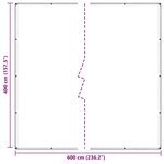 vidaXL Couverture pour plantes Transparent 4 x 6 m PVC