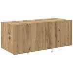 Buffet TV vidaXL avec lumières LED Chêne Artisan 80x35x31 cm