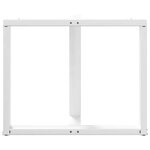vidaXL Pieds de table à manger en T  2 pièces  blanc  100 x 35 x (72-73) cm  acier