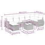 vidaXL Salon de jardin 8 Pièces avec coussins noir résine tressée