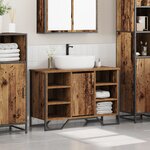 vidaXL Meuble lavabo Bois ancien 91x35x60 cm en bois d'ingénierie