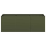 vidaXL Jardinière vert olive 120x40x40 cm acier laminé à froid