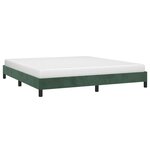 vidaXL Cadre de lit sans matelas vert foncé 180x200 cm velours
