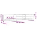 vidaXL Meuble TV noir 270x40x46 cm bois d'ingénierie