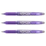 Stylo roller FRIXION BALL 05 violet x 3 PILOT