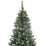 vidaXL Sapin de Noël artificiel pré-éclairé et pommes de pin 150 cm