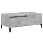 vidaXL Table basse Gris béton 90x50x36 5 cm Bois d'ingénierie
