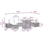 vidaXL Ensemble de jardin 8 pièces en poly rotin noir et acacia