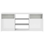vidaXL Meuble TV avec lumières LED blanc brillant 120x30x50 cm