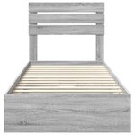 vidaXL Lit de Rangement Gris Sonoma 90 x 190 cm Bois d'ingénierie