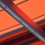 vidaXL Auvent manuel rétractable avec LED 350x250 cm Orange et marron