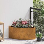 vidaXL Jardinière d'Angle Rouillé 60 x 60 x 35 cm