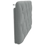 vidaXL Coussin de tête de lit gris clair 90 cm tissu