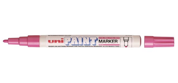 Marqueur PAINT Marker PX21 Pte conique fine 0,8 - 1,2mm Rose UNI-BALL