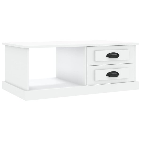vidaXL Table basse blanc 90x50x35 cm bois d'ingénierie