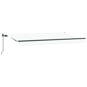 vidaXL Auvent Rétractable Blanc 400 x 200 cm tissu