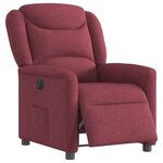 vidaXL Fauteuil inclinable électrique Rouge bordeaux Tissu