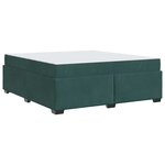 vidaXL Cadre de lit avec matelas Vert foncé 180 x 200 cm tissu