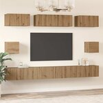 vidaXL Ensemble de meubles TV 8 Pièces chêne artisanal Bois d'ingénierie
