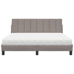 vidaXL Lit avec matelas taupe 160x200 cm tissu
