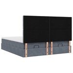 vidaXL Cadre de lit ottoman avec matelas gris foncé 200x200 cm velours