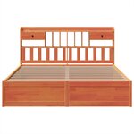 vidaXL Cadre de lit sans matelas cire marron 200x200cm bois pin massif