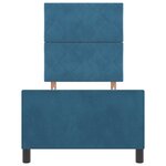vidaXL Lit à ressorts avec tête de lit Bleu foncé 80 x 200 cm Velours