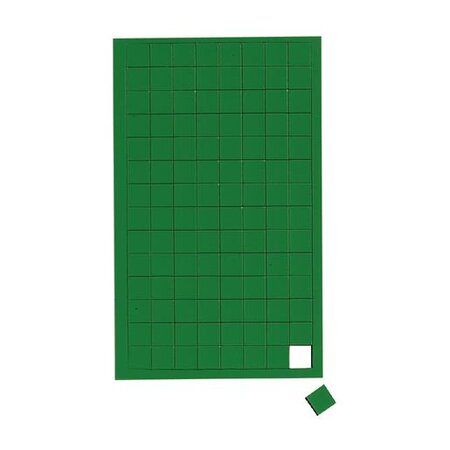 Planche de 112 Symboles magnétiques carré 1 x 1 cm Vert MAUL