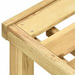 Vidaxl chaise longue double bois de pin imprégné de vert