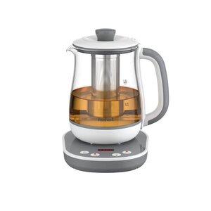 Tefal bj551b10 tastea machine a thé en verre 1 5 l  8 réglages  panier a thé amovible acier inoxydable  maintien au chaud  base 360°
