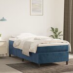 vidaXL Cadre de lit Bleu foncé 80x200 cm Velours